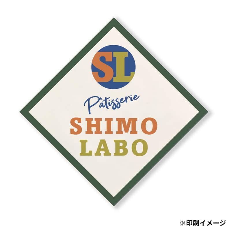 【オリジナル印刷】ケーキピック 角型　22×22mm 凸版4色印刷　10000枚