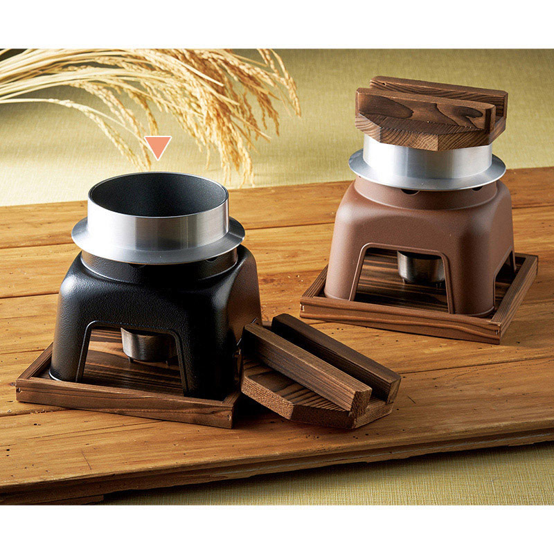 マイン お釜かまどセット 木製蓋・敷板付 大 黒 M10-230 1セット（ご注文単位1セット）【直送品】