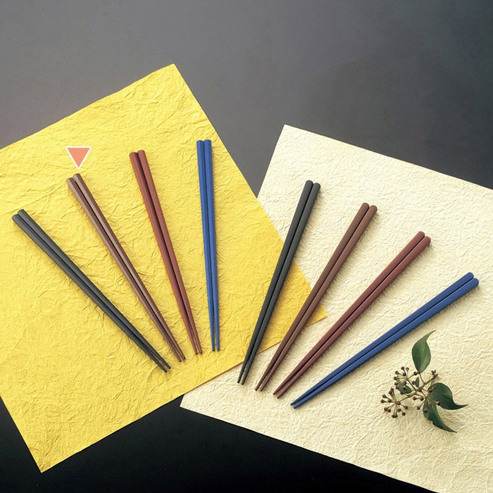 マイン SPS樹脂箸 六角 22.5cm 茶 10膳/袋（ご注文単位10袋）【直送品】