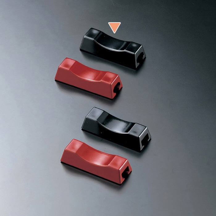 マイン 箸置き 六角用 黒 M10-968 10個/袋（ご 注文単位10袋）【直送品】