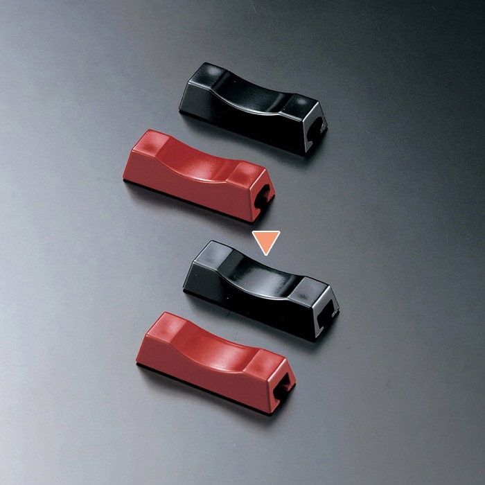 マイン 箸置き 四角用 黒 M10-981 10個/箱（ご 注文単位10箱）【直送品】