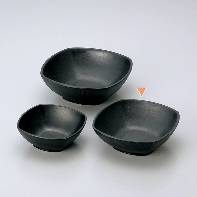 マイン メラミン角深皿 中 黒 M11-133 1枚（ご注文単位5枚）【直送品】