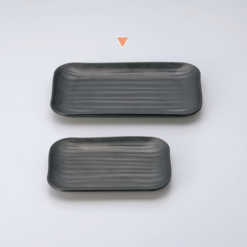 マイン メラミン食器 角皿 黒 大 M11-138 5枚/束(ご注文単位1束)【直送品】