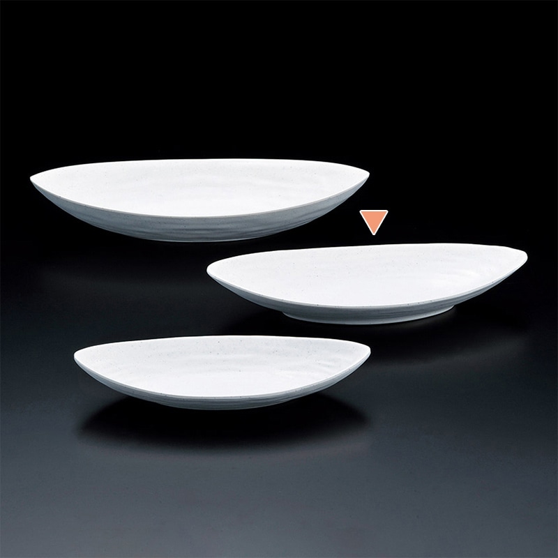 マイン メラミン笹皿 中 白 M11-215 1枚（ご注文単位5枚）【直送品】