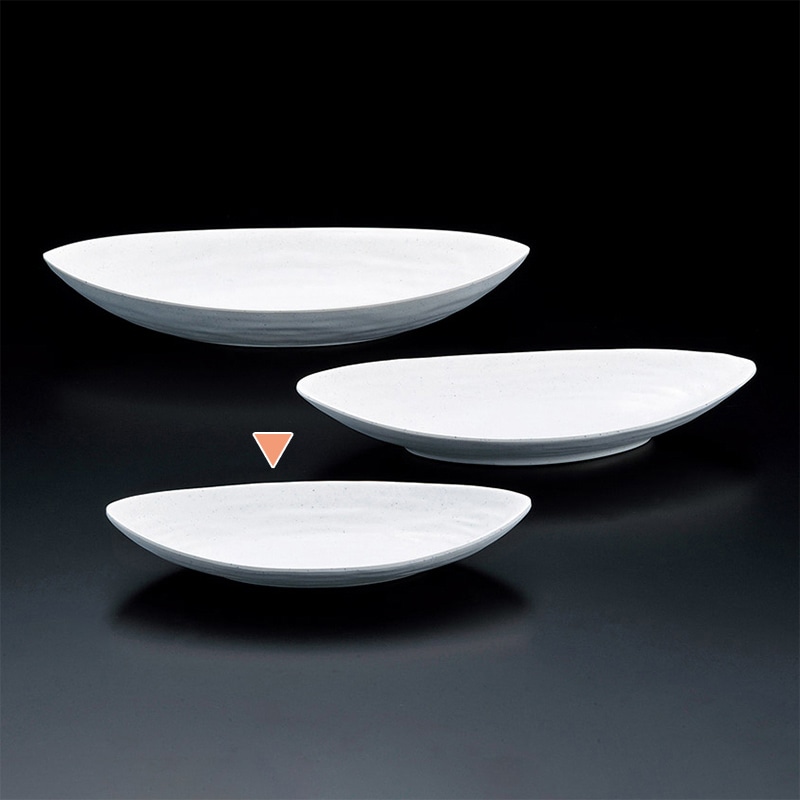 マイン メラミン笹皿 小 白 M11-216 1枚（ご注文単位5枚）【直送品】