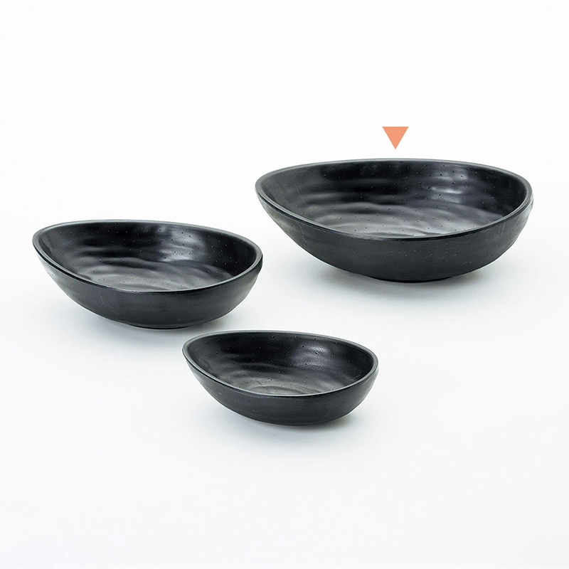 マイン メラミンくつわ鉢 大 黒 M11-264 1枚（ご注文単位5枚）【直送品】