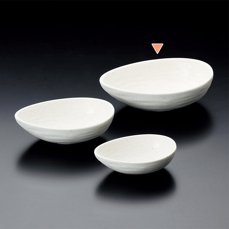 マイン メラミンくつわ鉢 大 白 M11-267 1枚(ご注文単位5枚)【直送品】