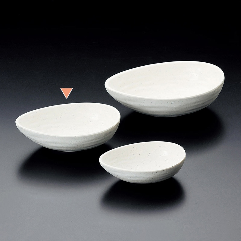 マイン メラミンくつわ鉢 中 白 M11-268 1枚(ご注文単位5枚)【直送品】