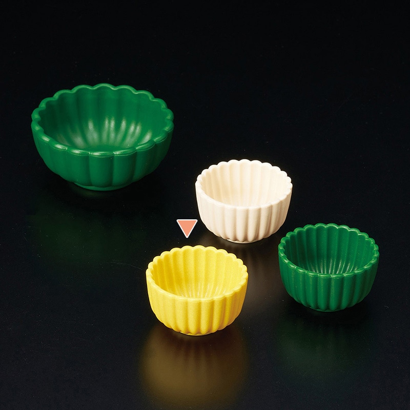 マイン 珍味入れ 菊 小 黄 100個入 M11-345 1袋(ご注文単位1袋)【直送品】