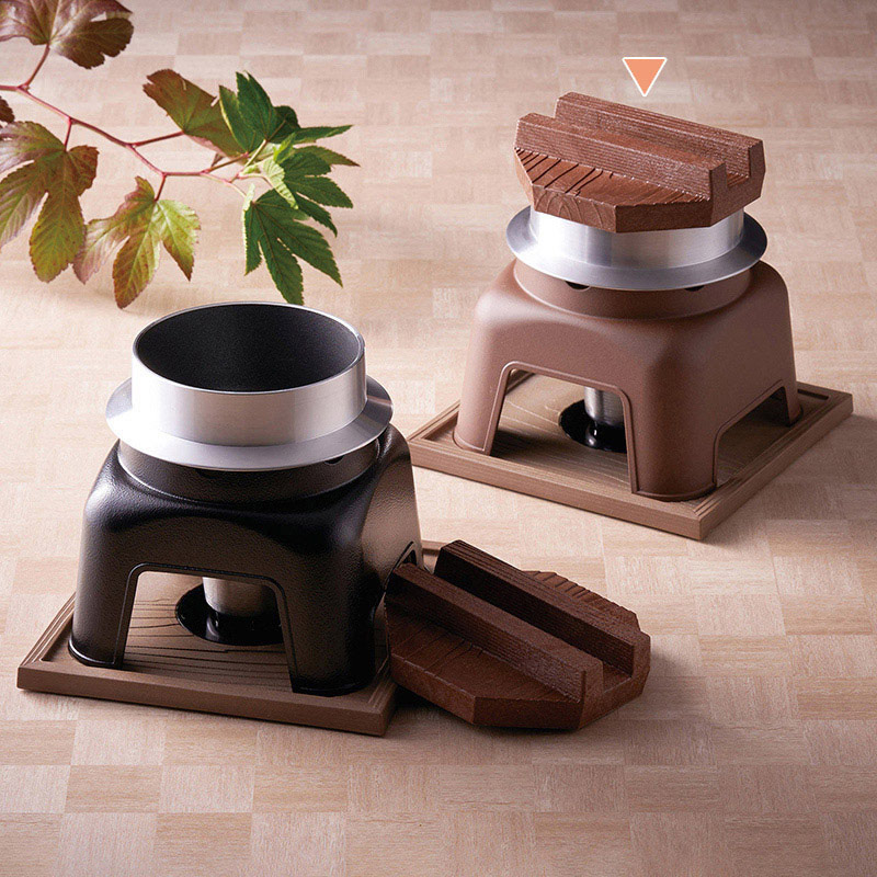 マイン お釜かまどセット 樹脂製蓋・敷板付 大 素焼き茶 M11-614 1セット(ご注文単位1セット)【直送品】