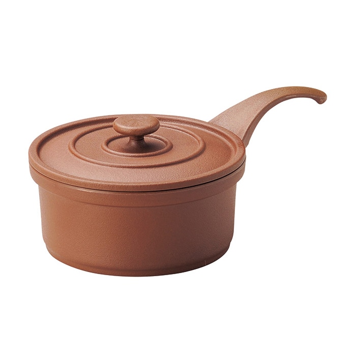 マイン 耐熱樹脂鍋 ミニココ φ12 柄付 ブラウン M11-708 1個(ご注文単位1個)【直送品】