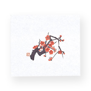 マイン 敷紙 鮮度保持紙 大 紅梅 100枚入 M30-086 1束（ご注文単位1束）【直送品】