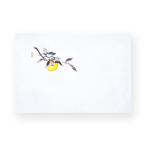 マイン 敷紙 四季紙 富久寿 尺5 ゆず 100枚入 M30-323 1束（ご注文単位1束）【直送品】