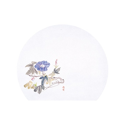 マイン 敷紙 四季紙 富久寿 尺3 半月 朝顔 100枚入 M30-332 1束（ご注文単位1束）【直送品】