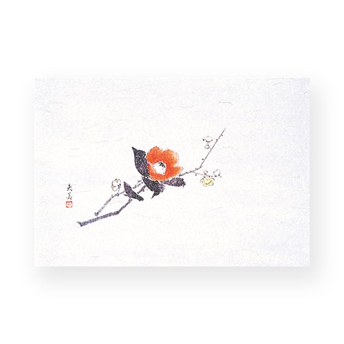 マイン 敷紙 四季紙 萬寿 梅と椿 100枚入 M33-106 1束(ご注文単位1束)【直送品】