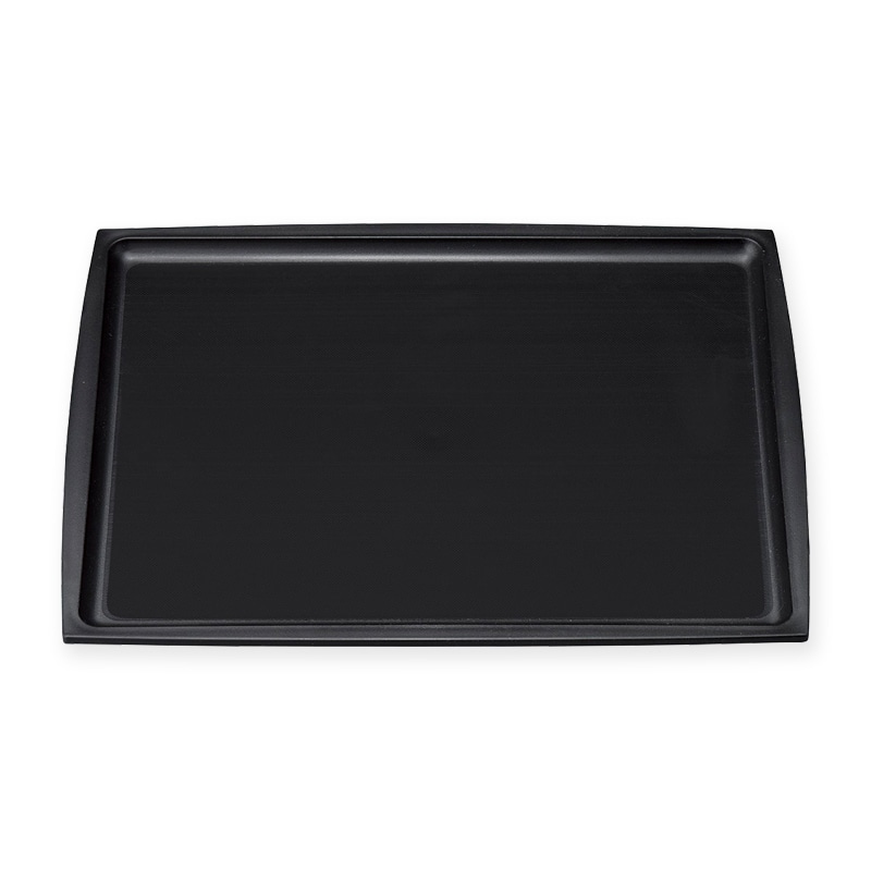 マイン 長角盆 ノンスリップ 390×300 M44-403 ブラック 10枚/箱(ご注文単位1箱)【直送品】