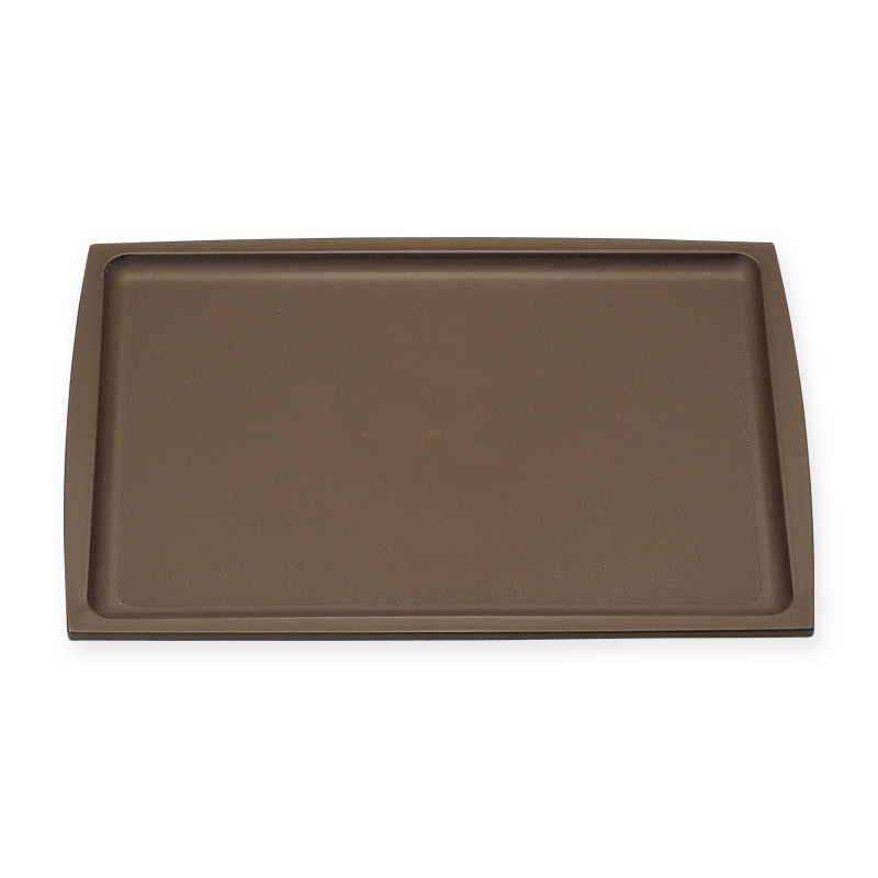 マイン 長角盆 ノンスリップ 390×300 M44-413 ブラウン 10枚/箱(ご注文単位1箱)【直送品】