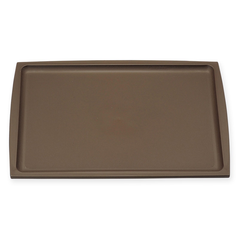 マイン 長角盆 ノンスリップ 420×320 M44-414 ブラウン 10枚/箱(ご注文単位1箱)【直送品】