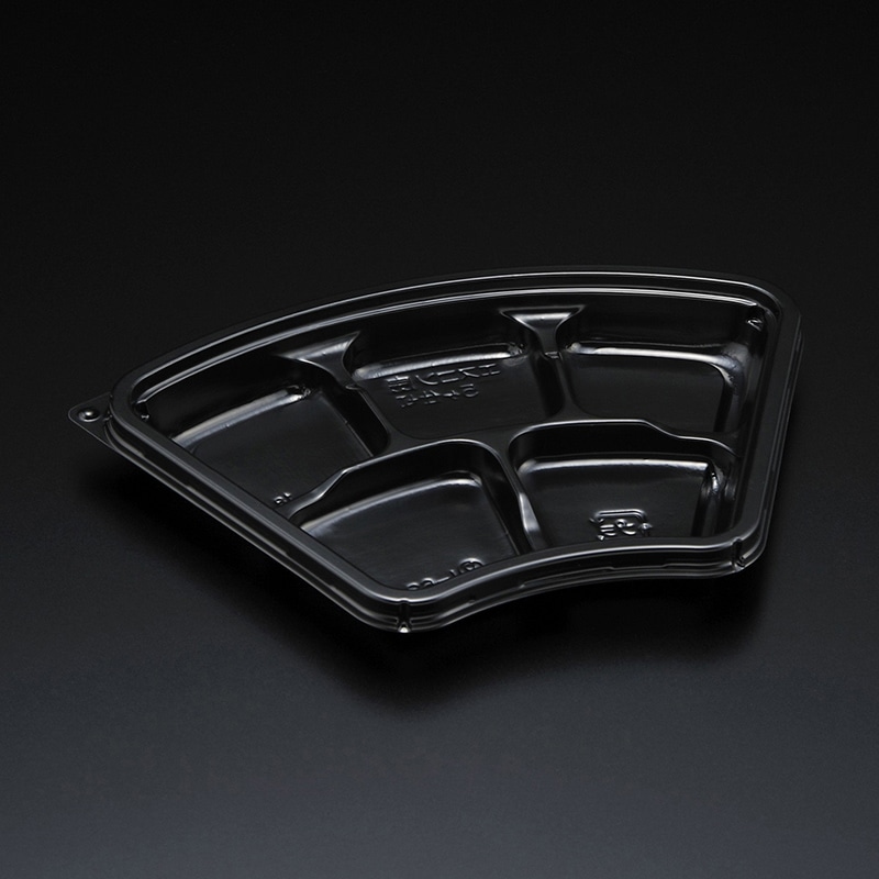 スミ 食品容器 エスコン 本体 扇5コ仕切 B 100個/袋（ご注文単位15袋）【直送品】