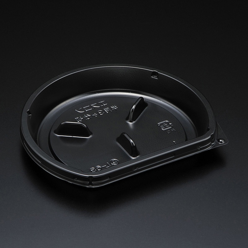 スミ 食品容器 エスコン 本体 半月3コ仕切 B 100個/袋（ご注文単位20袋）【直送品】