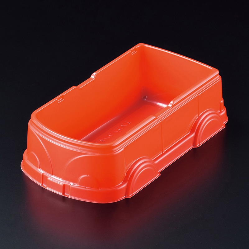 スミ 弁当容器 エスコン ランチワゴン 本体 レッド 50個/袋（ご注文単位16袋）【直送品】