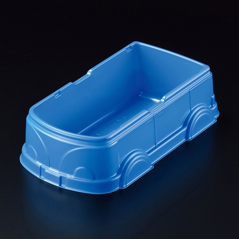 スミ 弁当容器 エスコン ランチワゴン 本体 ブルー 50個/袋（ご注文単位16袋）【直送品】