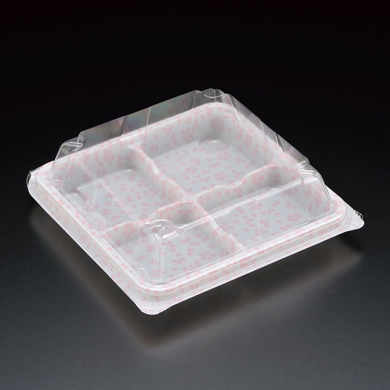 スミ フードパック ユニコン MS-4 桃桜 100個/袋(ご注文単位10袋)【直送品】