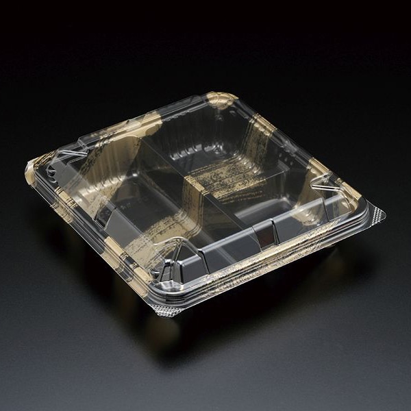 スミ フードパック ユニコン LS-角45-3S 黒金筆 100個/袋（ご注文単位6袋）【直送品】