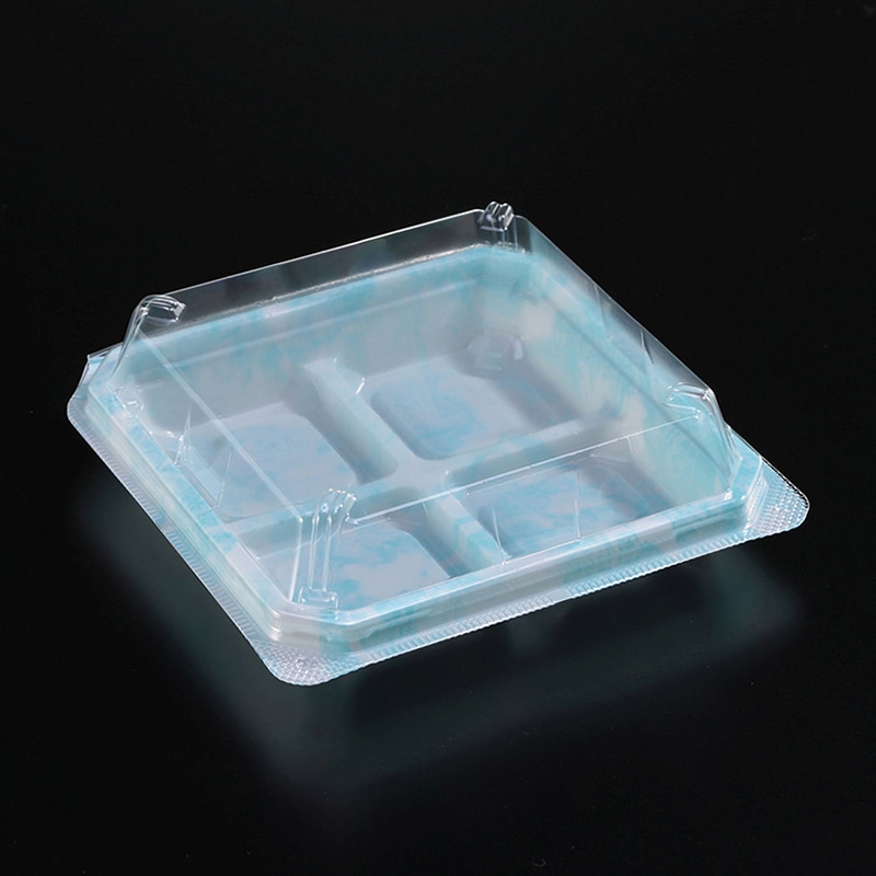 スミ フードパック ユニコン JU-4 石紋 青 50個/袋（ご注文単位16袋）【直送品】