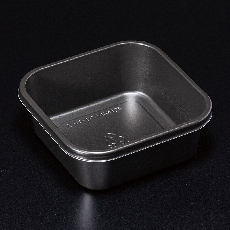 スミ 食品容器 スーパーレンジ 本体 K角128 B 100個/袋(ご注文単位9袋)【直送品】