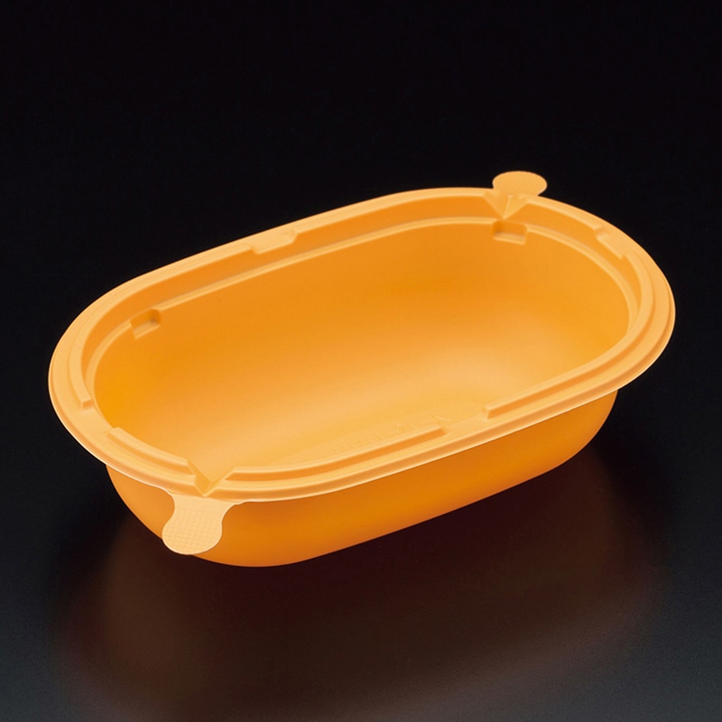 スミ 食品容器 スーパーレンジ 本体 PE-1 キャロット 50個/袋（ご注文単位24袋）【直送品】