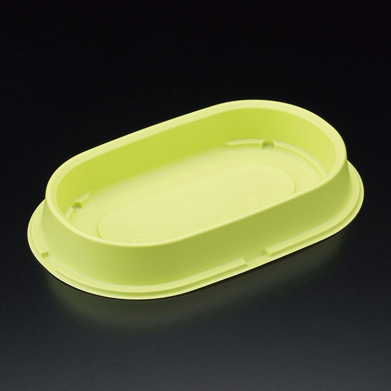 スミ 食品容器 スーパーレンジ 中皿 PE-1 ライム 50個/袋（ご注文単位24袋）【直送品】