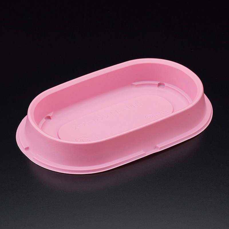 スミ 食品容器 スーパーレンジ 中皿 PE-1 チェリー 50個/袋（ご注文単位24袋）【直送品】