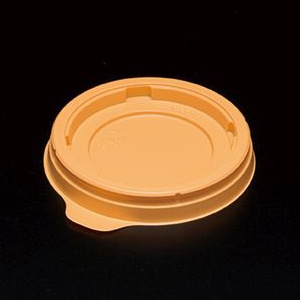 スミ 菓子容器 スーパーレンジ 本体 丸85-3 キャロット 50個/袋（ご注文単位18袋）【直送品】