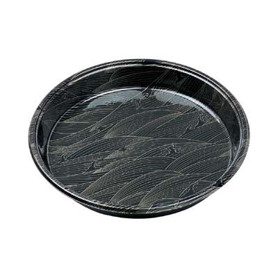 エフピコ 寿司桶容器　新桶　本体 新4人桶 輝HG波とう黒 10枚/袋（ご注文単位10袋）【直送品】