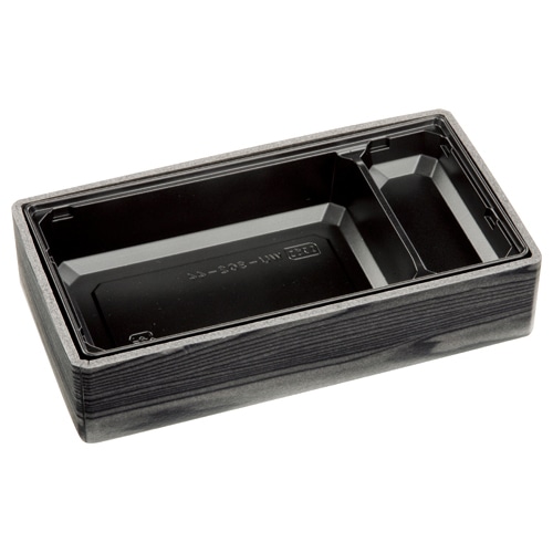 エフピコ 折箱弁当容器 本体 WU-302-44 焼板目黒 15枚/袋(ご注文単位18袋)【直送品】