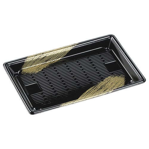 エフピコ 寿司容器 もり 本体 120 黒ふで金 50枚/袋(ご注文単位16袋)【直送品】