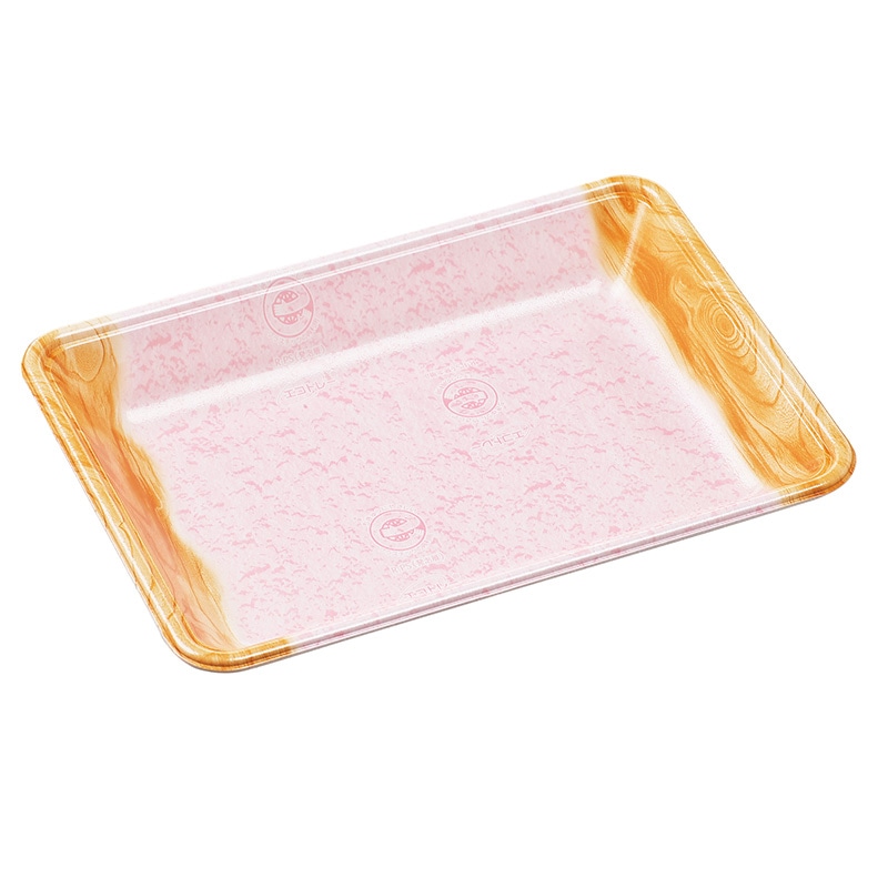 エフピコ 発泡トレー容器 FLB-Y18-33 エコ銘木ピンク 100枚/袋（ご注文単位9袋）【直送品】