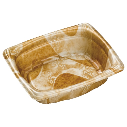 エフピコ 惣菜容器　MFP角デリ　本体 16-13（50） 香川茶W 25枚/袋（ご注文単位40袋）【直送品】