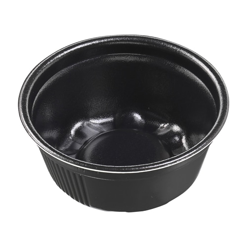 エフピコ カップ容器　MFP丸カップ　本体 145（62） 黒 25枚/袋（ご注文単位24袋）【直送品】