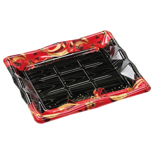 エフピコ 寿司容器　氷河　本体 3-6 舞姫赤 50枚/袋（ご注文単位8袋）【直送品】