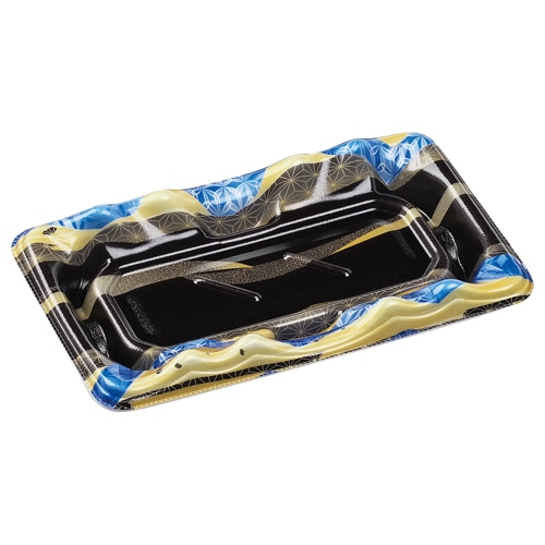 エフピコ 寿司容器　大波皿　本体 1-3 山瀬青 50枚/袋（ご注文単位30袋）【直送品】