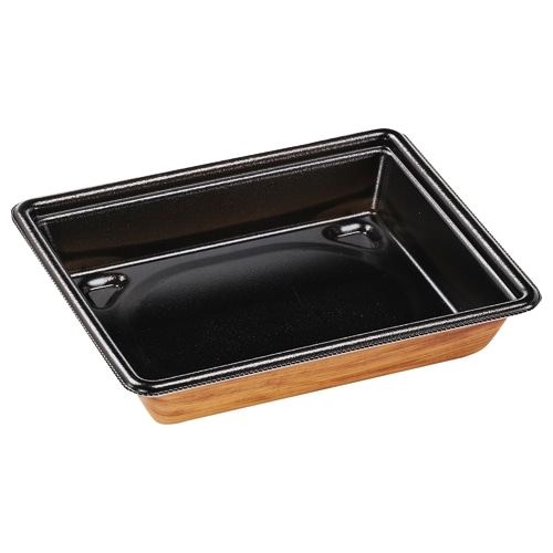 エフピコ お重容器 MFP-角重 本体 18-15 黒拓木 50枚/袋(ご注文単位18袋)【直送品】