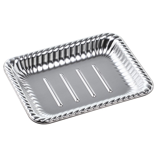 エフピコ オードブル容器 ティアラ角皿 本体 22-17 銀 50枚/袋(ご注文単位12袋)【直送品】