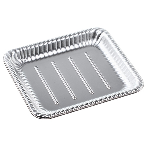 エフピコ オードブル容器　ティアラ角皿　本体 25-22 銀 50枚/袋（ご注文単位12袋）【直送品】