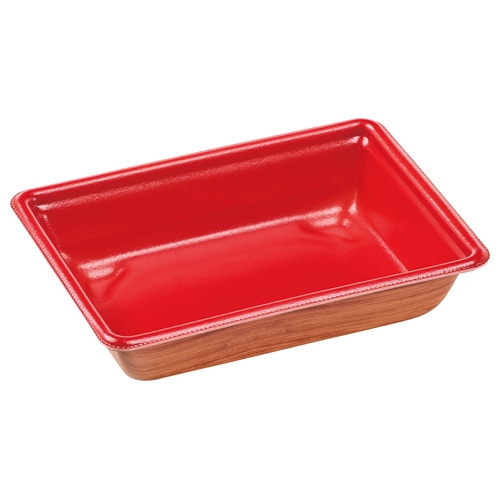 エフピコ お重容器 MFP-角重 本体 18-13 赤拓木 50枚/袋(ご注文単位24袋)【直送品】