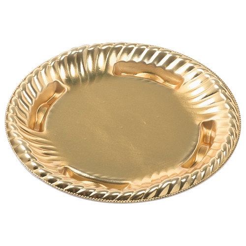 エフピコ オードブル容器　ティアラ丸皿　本体 17 金 50枚/袋（ご注文単位24袋）【直送品】