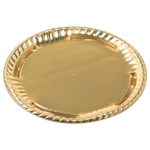 エフピコ オードブル容器　ティアラ丸皿　本体 25 金 50枚/袋（ご注文単位8袋）【直送品】