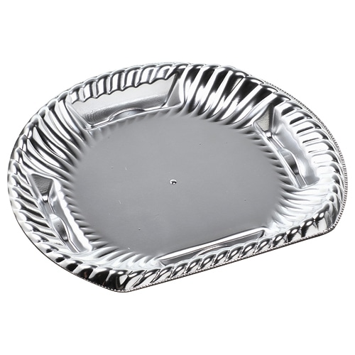 エフピコ オードブル容器　ティアラ半月皿　本体 21-18本体 銀 50枚/袋（ご注文単位18袋）【直送品】