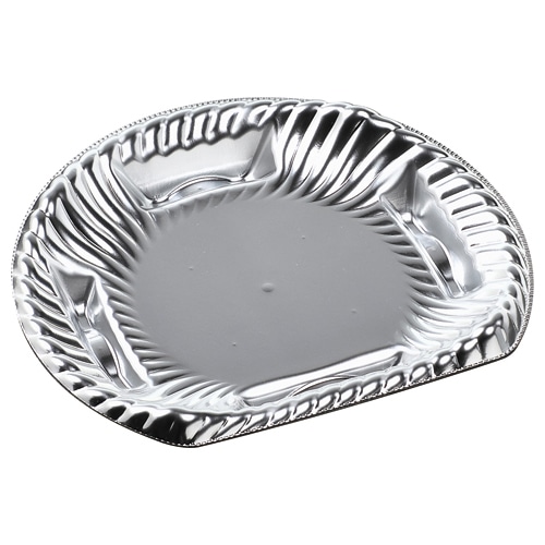 エフピコ オードブル容器　ティアラ半月皿　本体 18-16本体 銀 50枚/袋（ご注文単位24袋）【直送品】